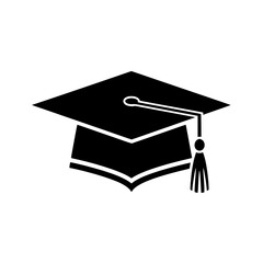 graduation cap icon representing learning and education achievement