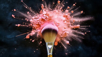 Pink Blush Makeup Explosion with Brush