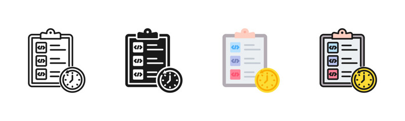 Fototapeta premium Build History Icon Pack In Multiple Styles