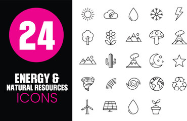 Energy & Natural Resources Icons