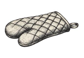 Isolated Illustration Of Oven Mitt On Transparent Background Baking Cooking