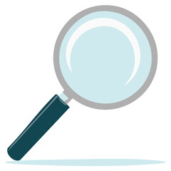 Blue Magnifying Glass Vector Illustration Search Find Discovery Symbol