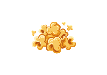 Isolated Illustration Of Pixel Art Style Popcorn On Transparent Background