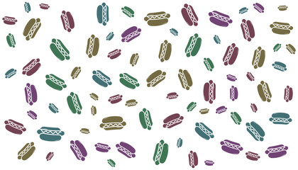 Hotdog Random Pattern Vector