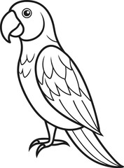 Parrot Minimal Sketch Outline Vector