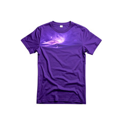  Deep Purple Cotton T Shirt Studio Shot on White Background 