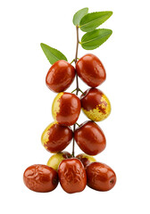 Isolated Jujube Fruits Branch on Transparent Background Photo