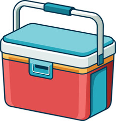 Portable Cooler Box Illustration