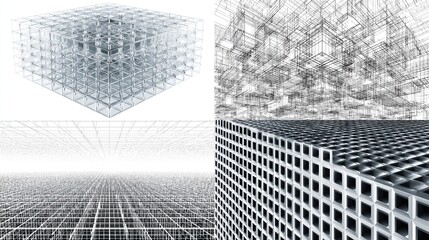 and keyword list based on the provided image

  `Abstract Grid Structures 3D Models & Designs`