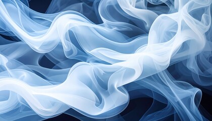 Obraz premium Close up smoke on black layered wisps gray wallpaper background representing atmospheric texture detail suitable for abstract design