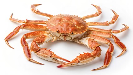 Fresh whole alaska crab isolated on white background,