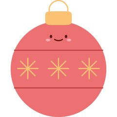 Obraz premium Minimal Red Christmas Bauble Decoration Design