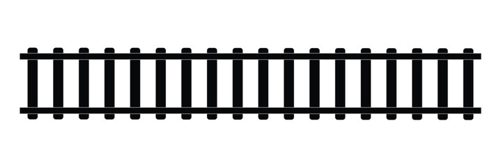 Railway train track vector route. rail pattern curve railroad path icon. vector illustration. eps 10 .