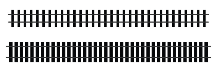 Railway train track vector route. rail pattern curve railroad path icon. vector illustration. eps 10 .