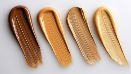 Foundation swatches in various shades