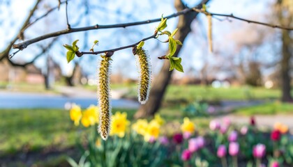 Naklejka premium Spring blossoms on a branch (2)