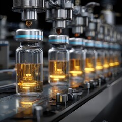 Automated filling of glass vials