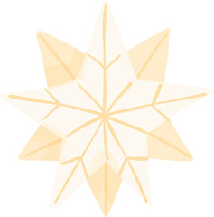 Christmas Star Illustration, Festive Holiday Clipart, Winter Pastel Decoration Graphic