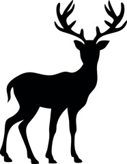 deer silhouette vector illustration