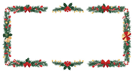 a festive frame adorned with holly berries bows and golden ornaments