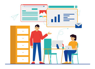 Business Team Work Illustration 