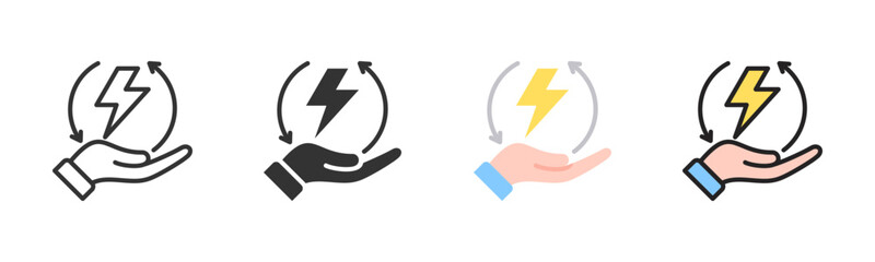 Electricity Icon Pack In Multiple Styles