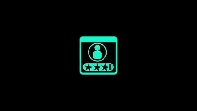 Animated Employee Icon 4K stock video