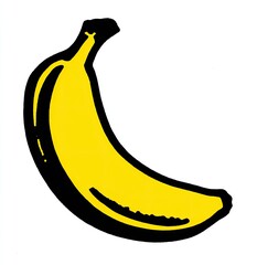 Simple yellow banana graphic