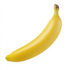 Single ripe banana against white background (1)