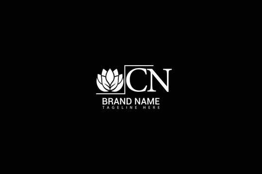 Modern CN Lotus Logo Design Elegant Monogram Brand Identity