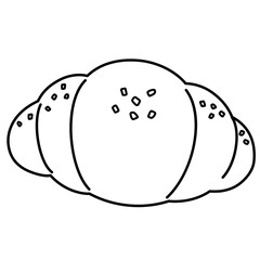 Shio Pan Japanese Salt Bread Doodle Illustration
