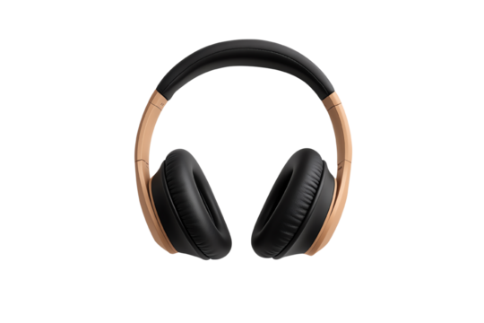 Stylish and modern over-ear headphones with soft ear cushions and a sleek design.