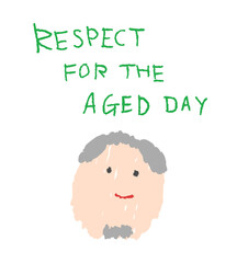 子供が描いたおじいちゃんの似顔絵