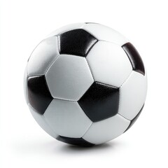 Black and white soccer ball, isolated on white background