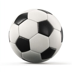 Black and white soccer ball, isolated on white