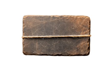 Vintage brown notebook with twine closure on a white background, perfect for creative inspirations and journaling.