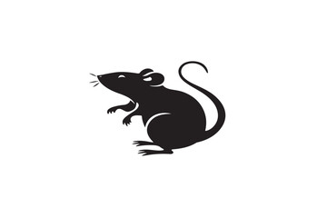 mouse vector black and white isolated on white background