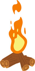Campfire Camping Illustration