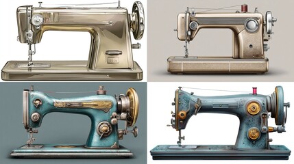 and keyword list based on your request


 Vintage Sewing Machines Illustrated Art