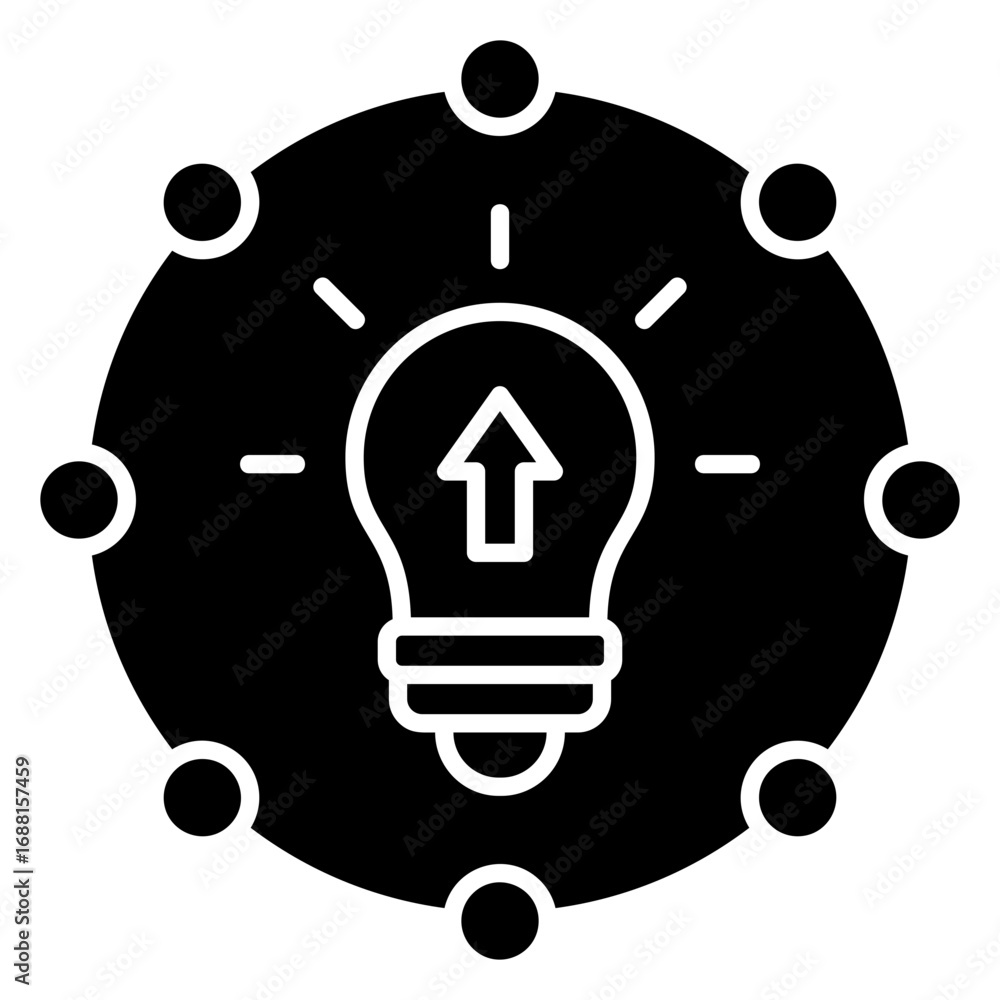 Poster lean startup icon element for design