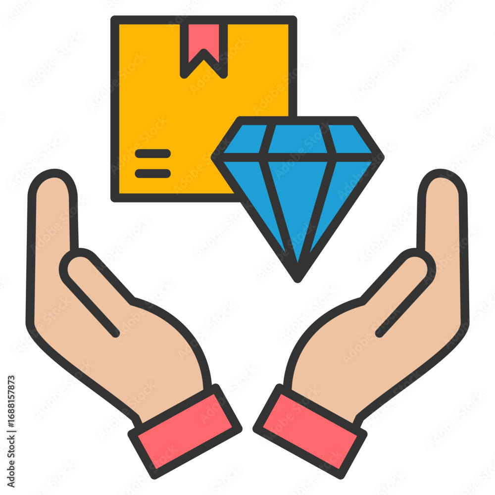 Poster value proposition icon element for design