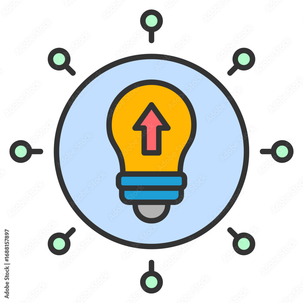 Poster startup hub icon element for design