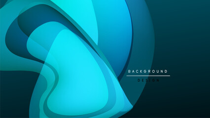 Abstract fluid shapes, vibrant blue hues, dark background. Modern design element, smooth gradients, elegant composition.