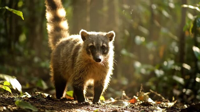  pizote white-nosed coati, also known as the coatimundi, is a species of coati and a member of the family Procyonidae 