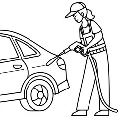 a character fueling vehicle 