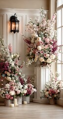 Elegant floral display in a light-filled room