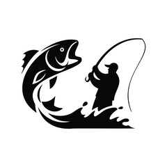 Bass Fishing Logo – Wild Adventure Outdoor Sport Emblem