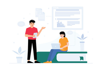 Learning and Education Flat Illustration 
