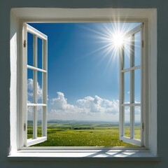 Open window reveals sunny vista (1)