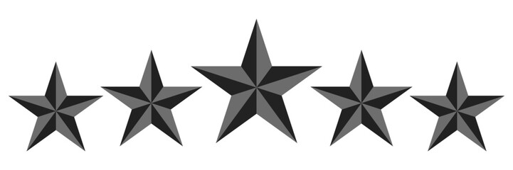Obraz premium Five stars rating symbol representing excellent quality, top reviews, and customer satisfaction.